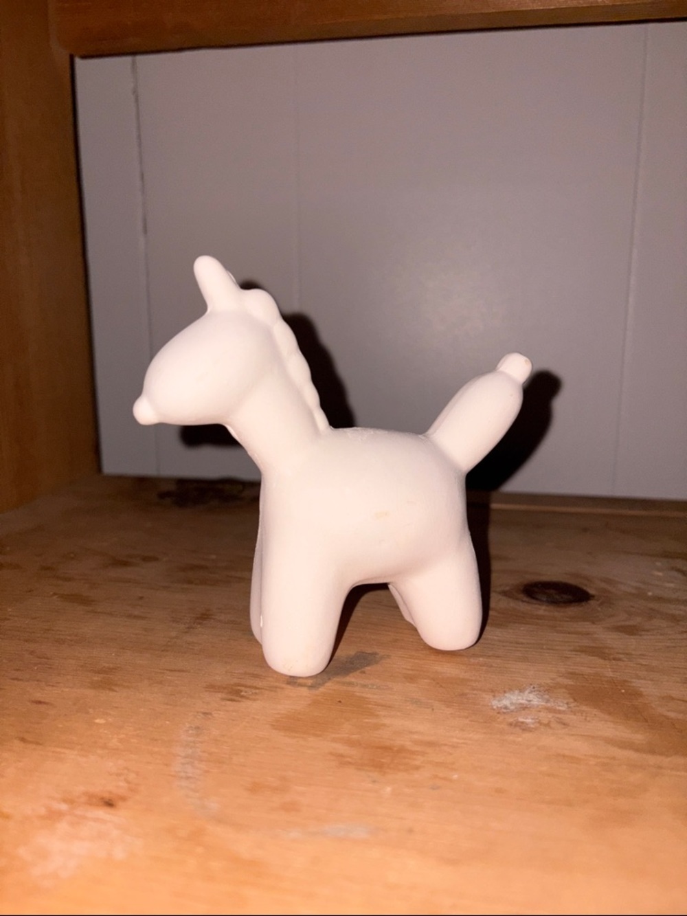 White Ceramic Animal Figurine - Minimalist Pony